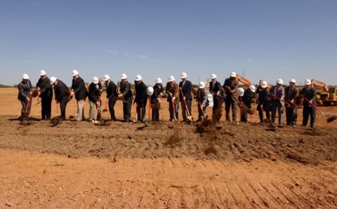 A MILESTONE - With Berry Hill Industrial Park groundbreaking, hopes to attract thousands of jobs