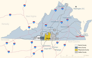 Southern VA Regional Alliance major highways