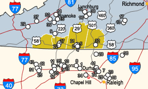 Universities within a 60-mile radius of Southern Virginia Regional Alliance